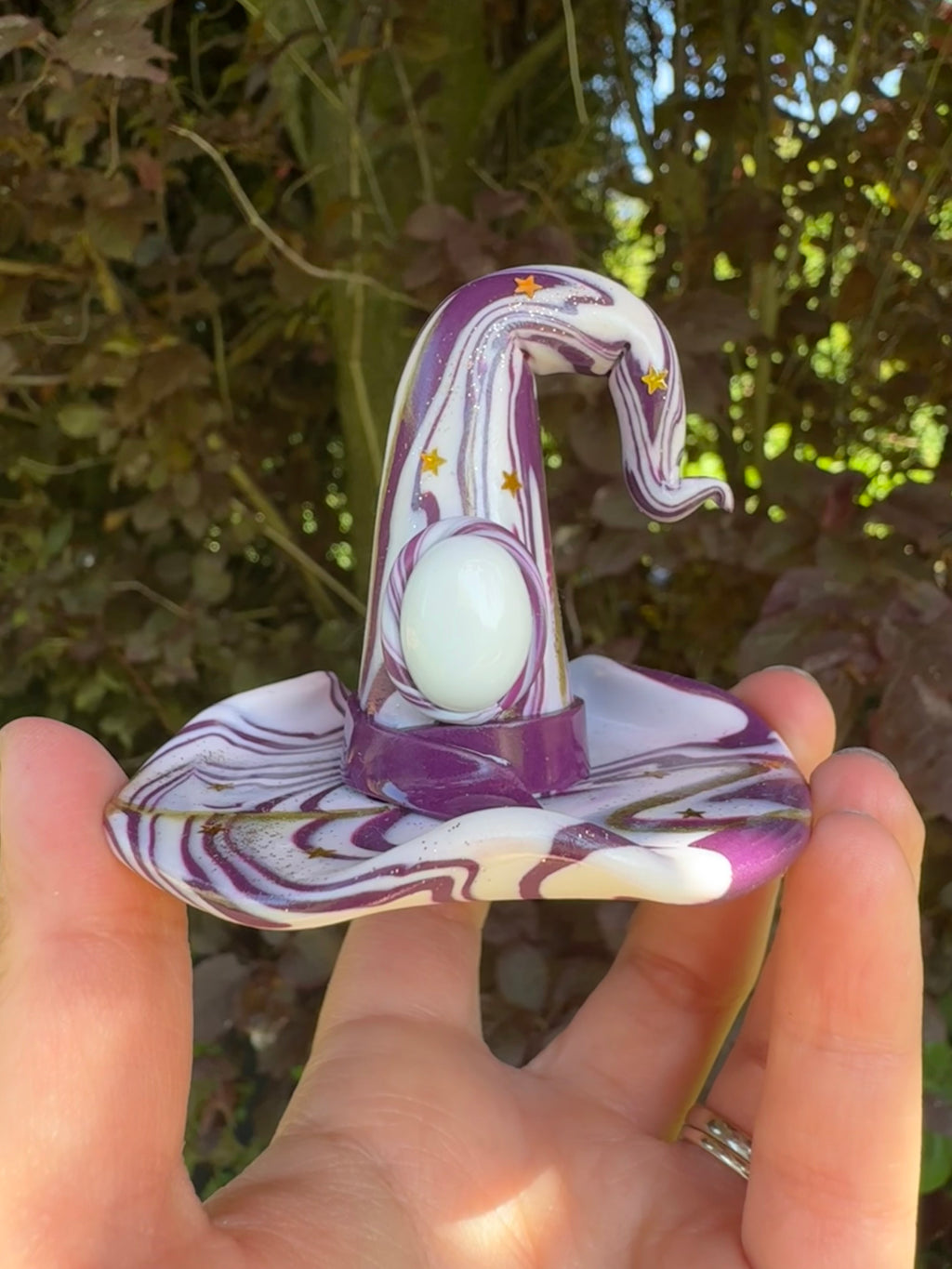 Purple Marble Witch Hat