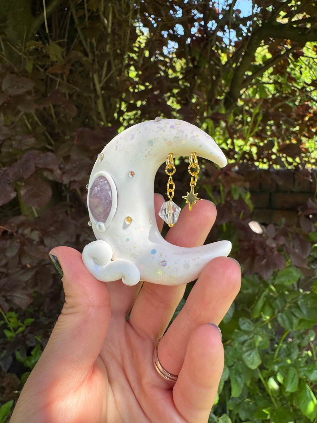 White “Opal” Moon