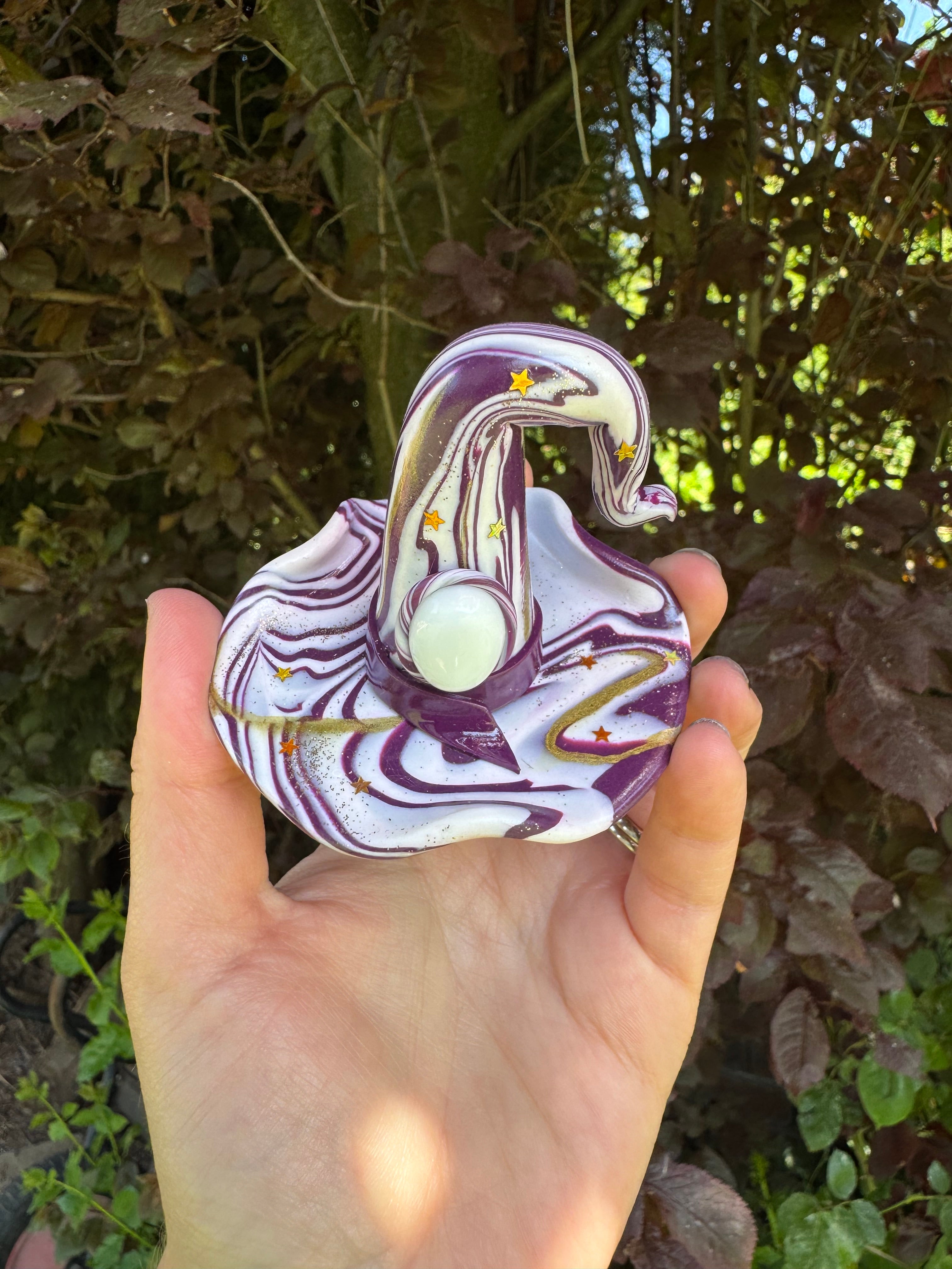 Purple Marble Witch Hat