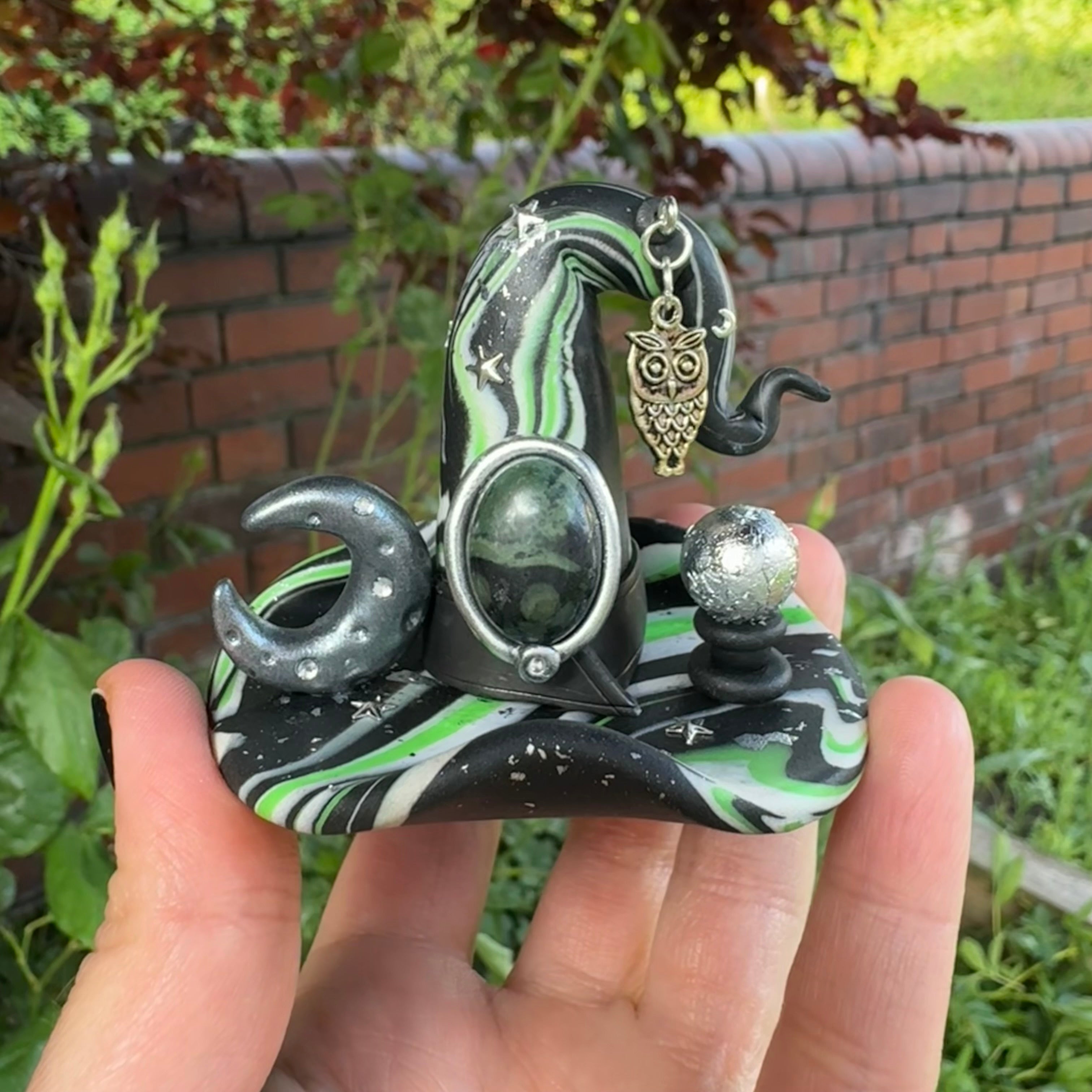 Owl Marble Witch Hat