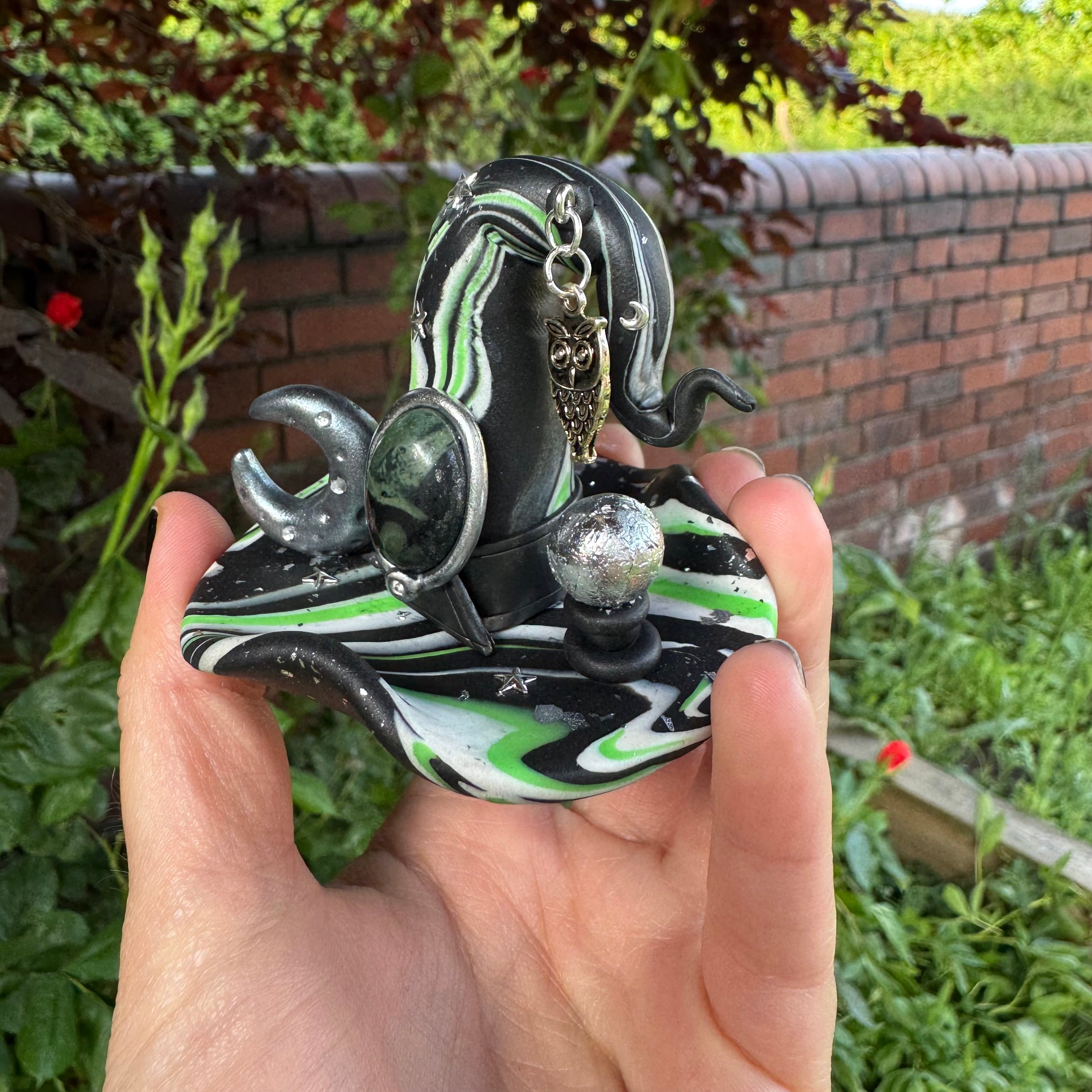 Owl Marble Witch Hat