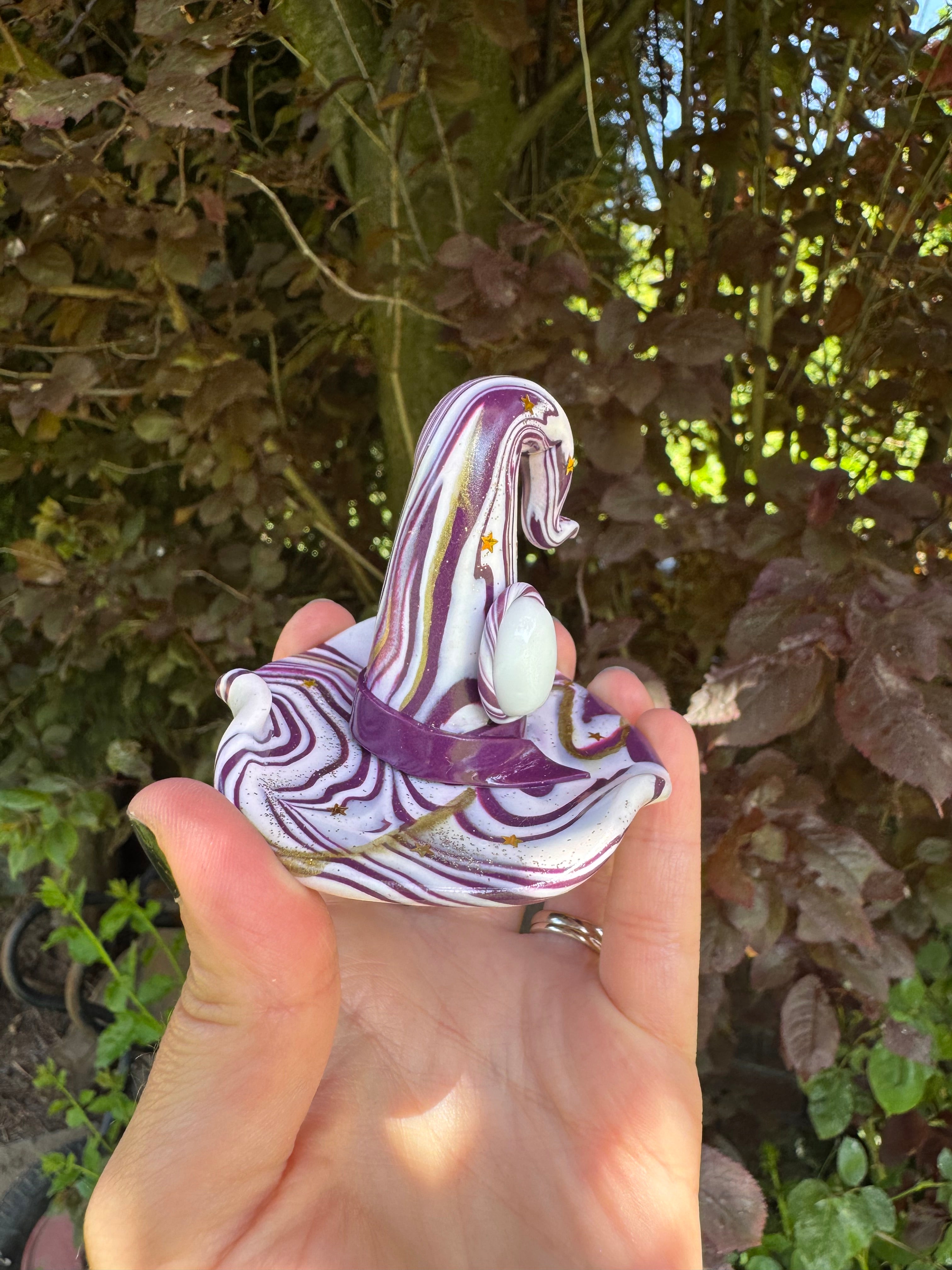 Purple Marble Witch Hat